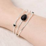Black Tourmaline Gold or Silver Bracelet - Image 5