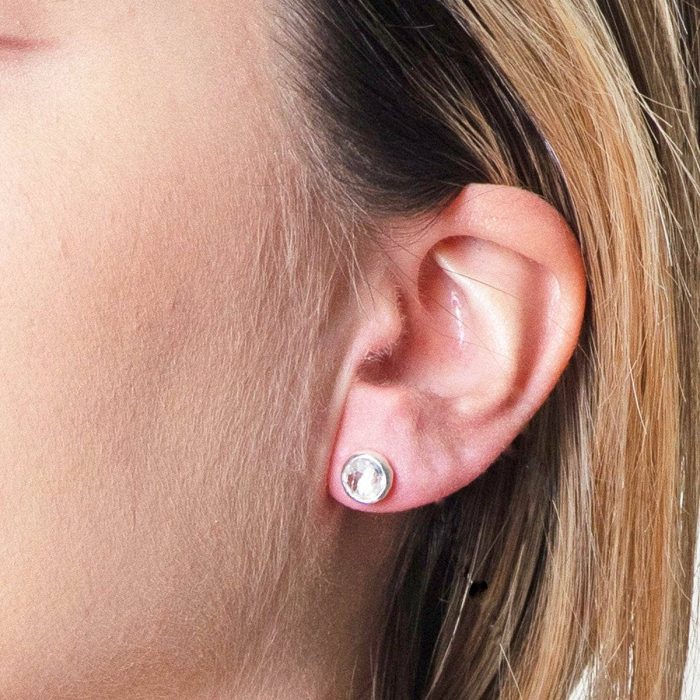 Herkimer Diamond Silver or Gold  Stud Earring - Image 8