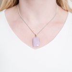 Rare Phosphosiderite Rectangle Pendant Necklace