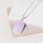Rare Phosphosiderite Rectangle Pendant Necklace - Image 2