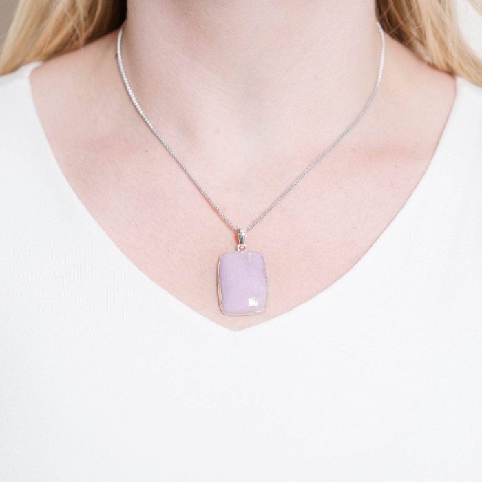Rare Phosphosiderite Rectangle Pendant Necklace - Image 1