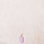 Rare Phosphosiderite Rectangle Pendant Necklace - Image 7