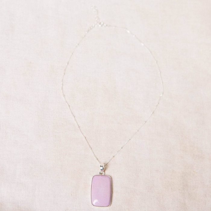 Rare Phosphosiderite Rectangle Pendant Necklace - Image 7