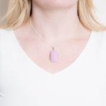 Rare Phosphosiderite Rectangle Pendant Necklace - Image 5