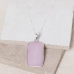 Rare Phosphosiderite Rectangle Pendant Necklace - Image 6