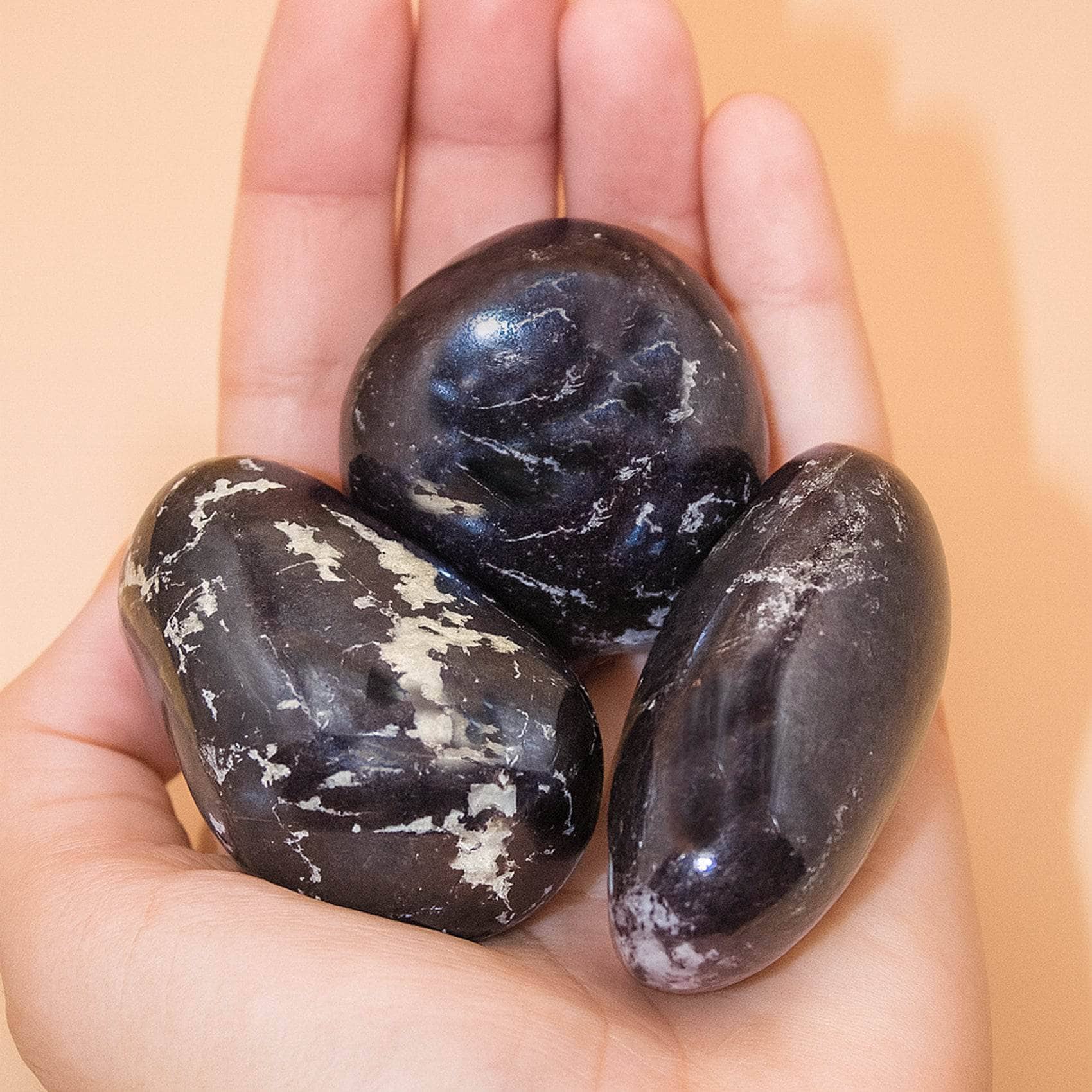 TR-PS-COU-PU-M-3 Rare Covellite Palm Stones - AAA Premium Quality - Image 6