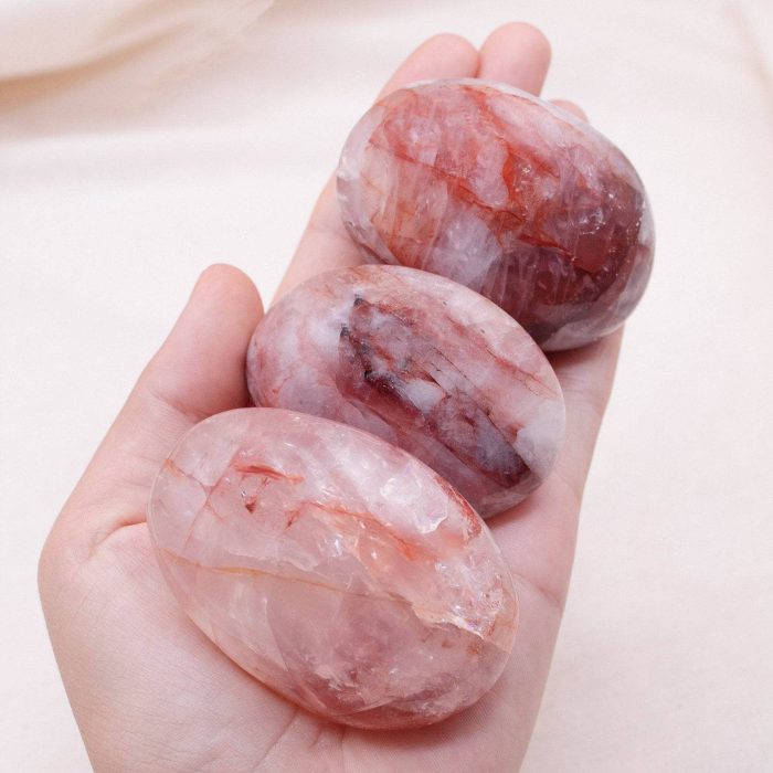 Red Hematoid Quartz Palm Stones - AAA Premium Quality - Image 6