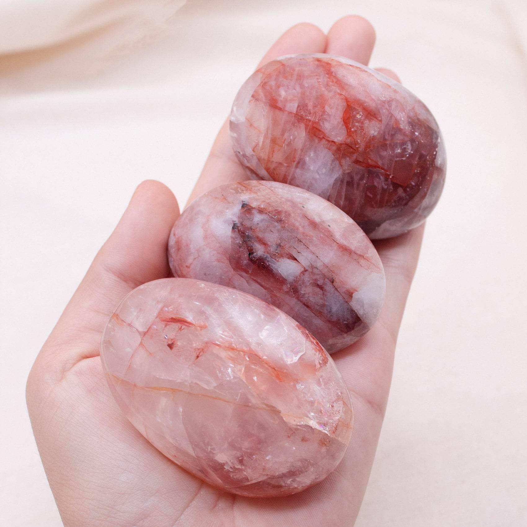 TR-PS-RH-MI-M-2 Red Hematoid Quartz Palm Stones - AAA Premium Quality - Image 6