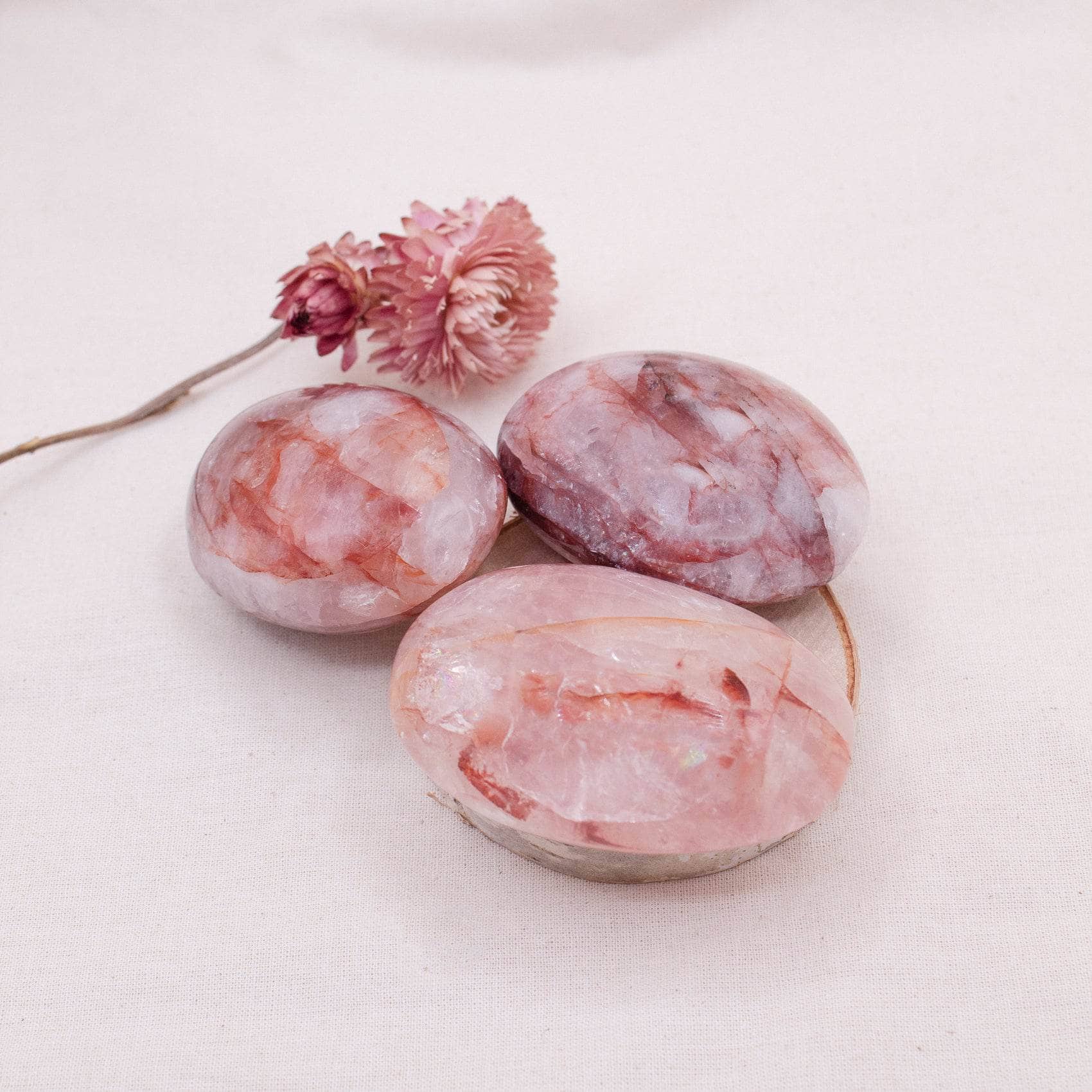 TR-PS-RH-MI-M-3 Red Hematoid Quartz Palm Stones - AAA Premium Quality - Image 5