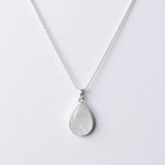 Rainbow Moonstone Teardrop Pendant Necklace - Image 4