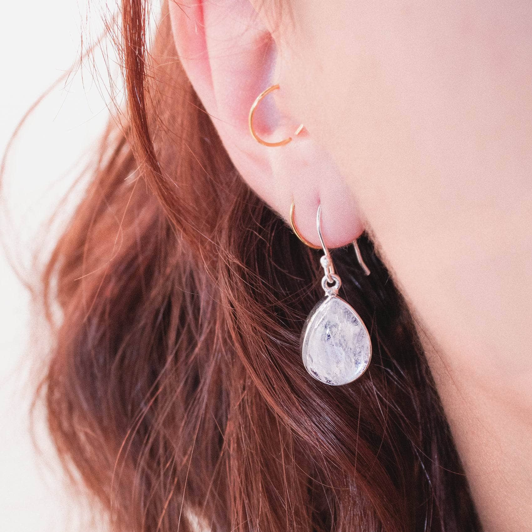 TR-RBM-3-76-RJ-2 Moonstone Teardrop Earring - Image 2