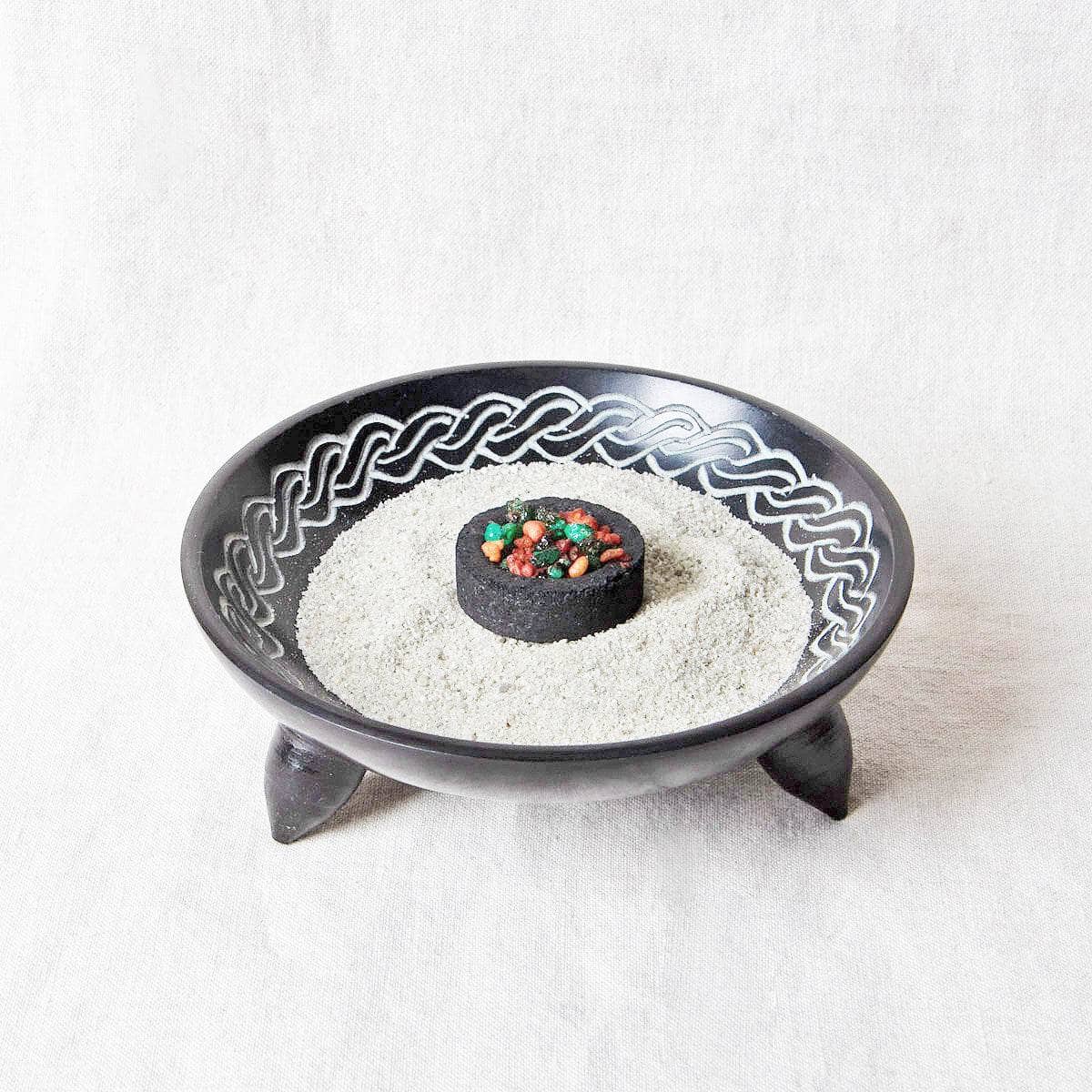 TR-SB58B-BK-OM-4 Celtic Knot Smudge Bowl or Resin Burner Kit - Image 2