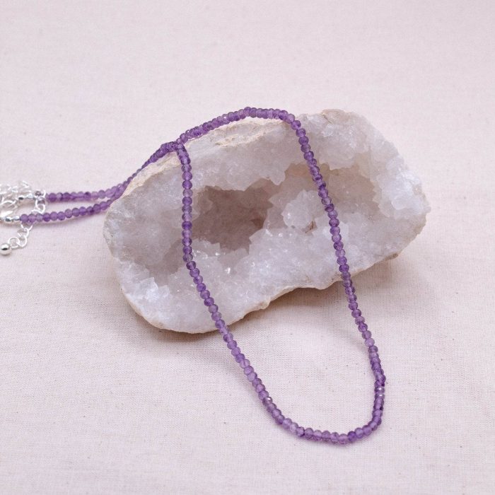Amethyst Single or Double Strand Bead Necklace - Image 2