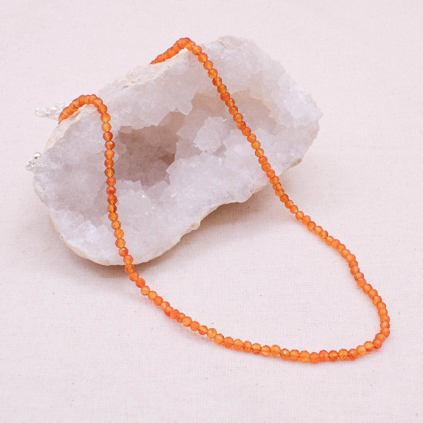 TR-SD240-CAR-1_6d32e7af-1d18-4e8c-90d2-ed4f477d75e3 Carnelian Single or Double Strand Bead Necklace - Image 2
