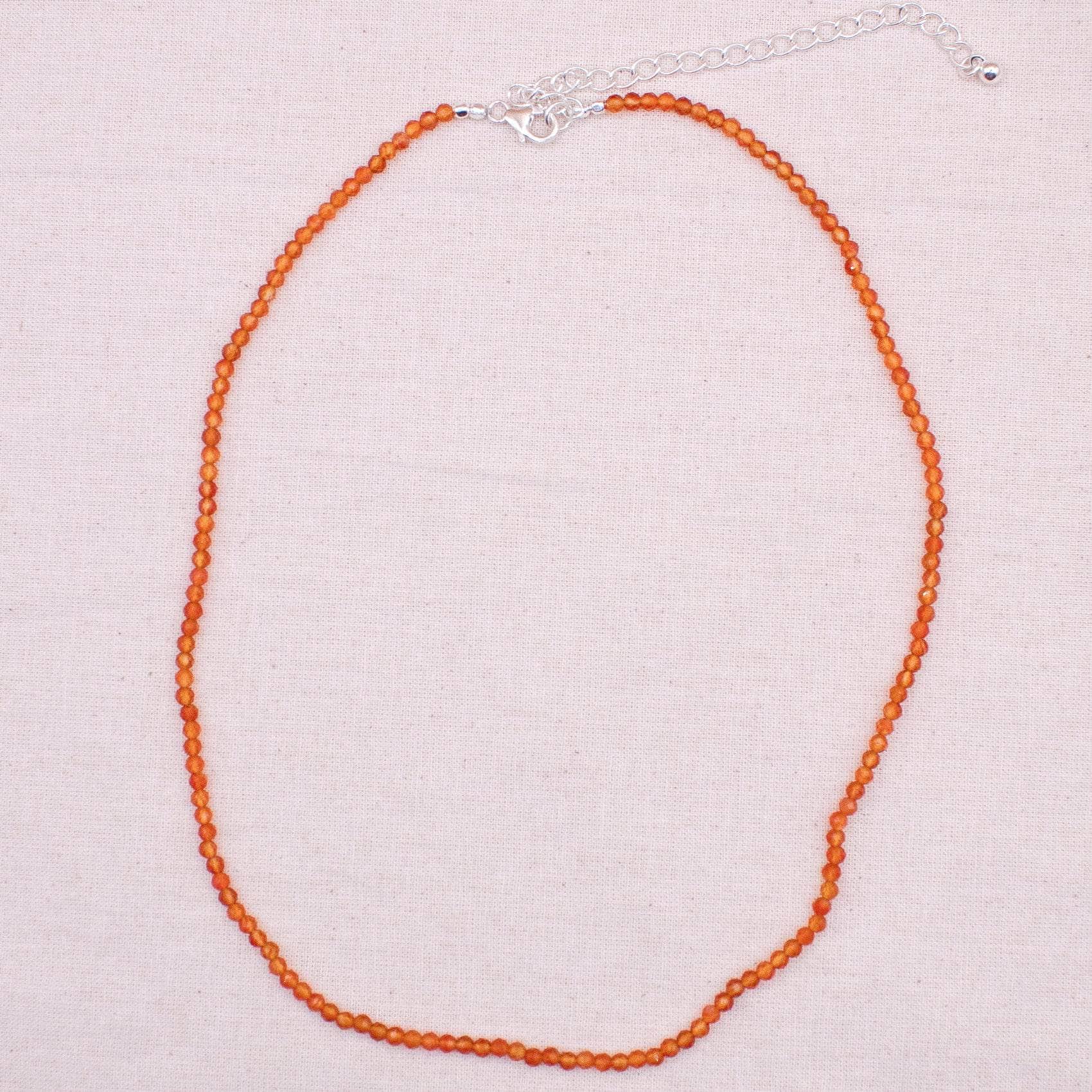 TR-SD240-CAR-2 Carnelian Single or Double Strand Bead Necklace - Image 3