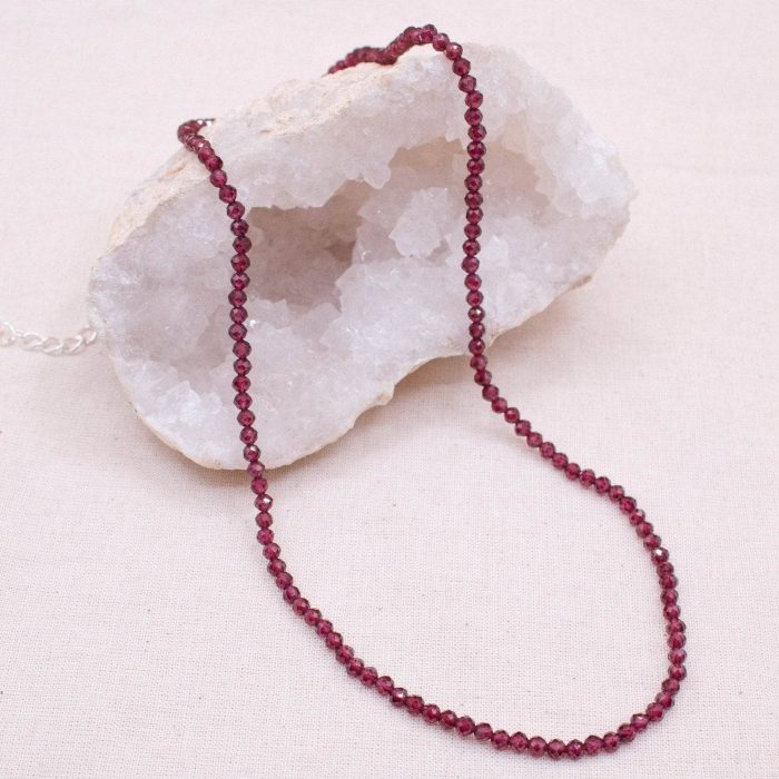 Garnet Single or Double Strand Bead Necklace - Image 2