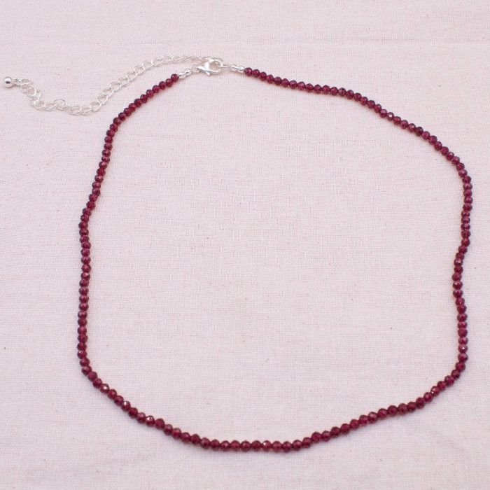 Garnet Single or Double Strand Bead Necklace - Image 3