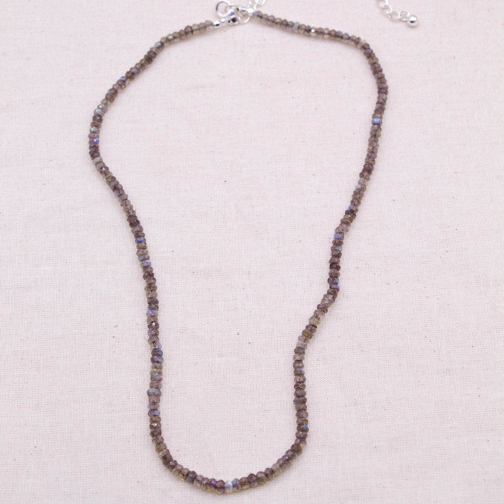 TR-SD240-LAB-1 Labradorite Single or Double Strand Bead Necklace - Image 3
