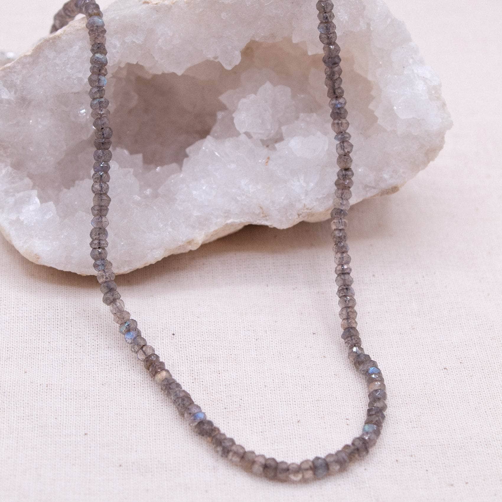 TR-SD240-LAB-2_705979d4-2f53-4c7a-9ab7-40473394c58b Labradorite Single or Double Strand Bead Necklace - Image 2