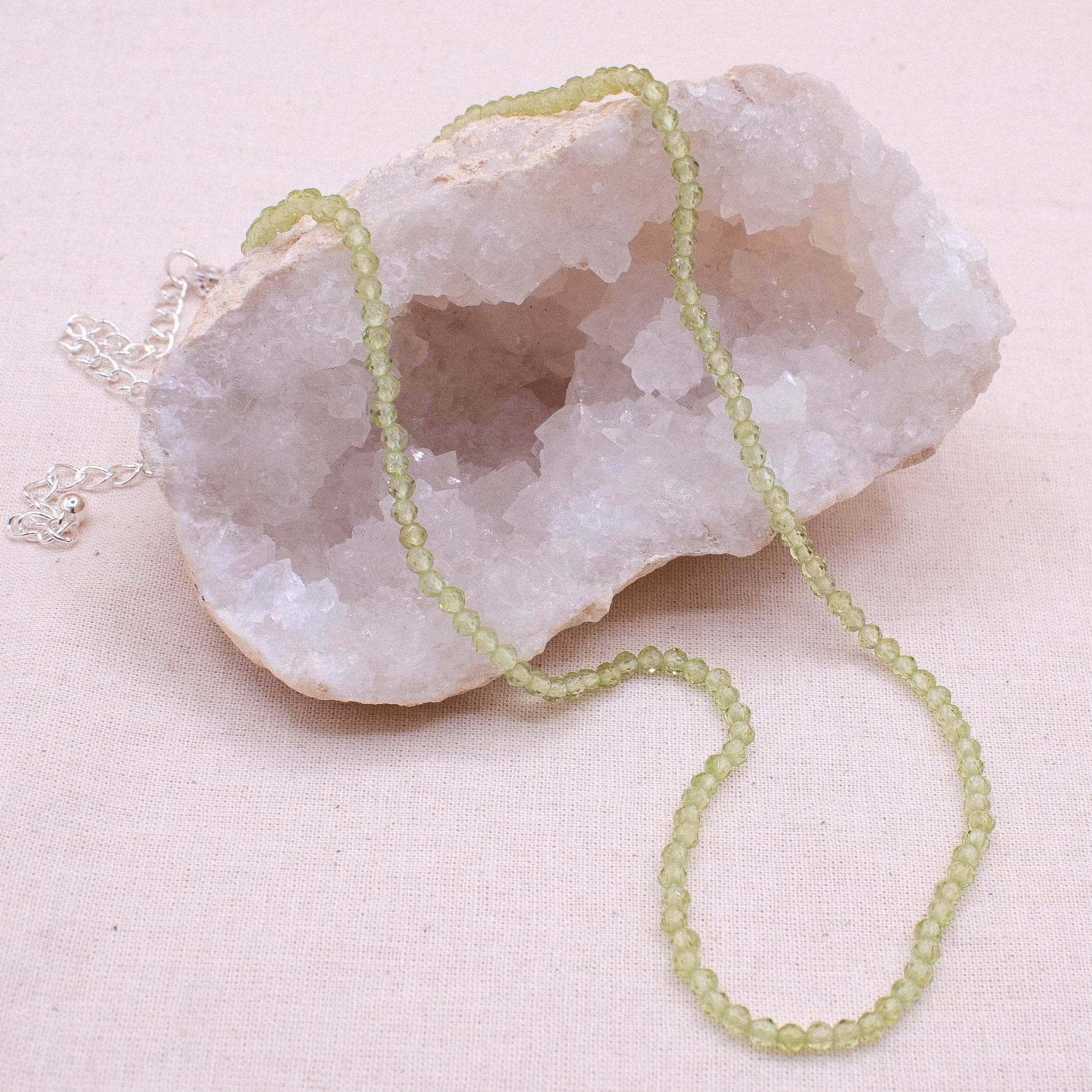 TR-SD240-PER-1 Peridot Single or Double Strand Bead Necklace - Image 2
