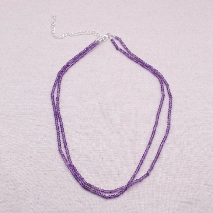 Amethyst Single or Double Strand Bead Necklace - Image 5