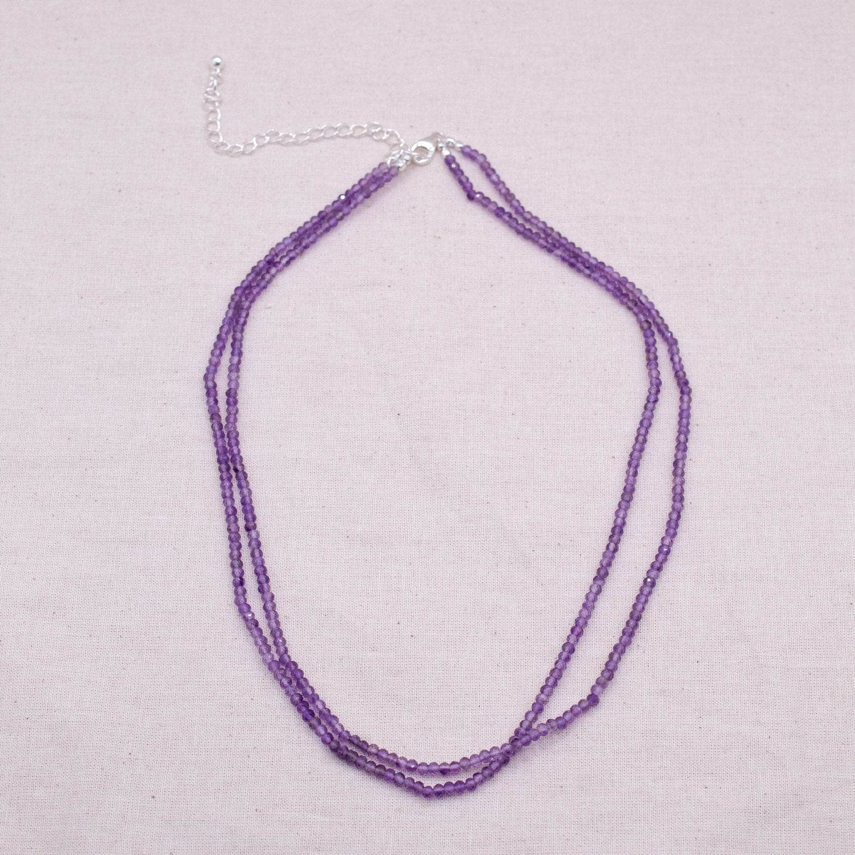 TR-SD241-AME-1 Amethyst Single or Double Strand Bead Necklace - Image 5