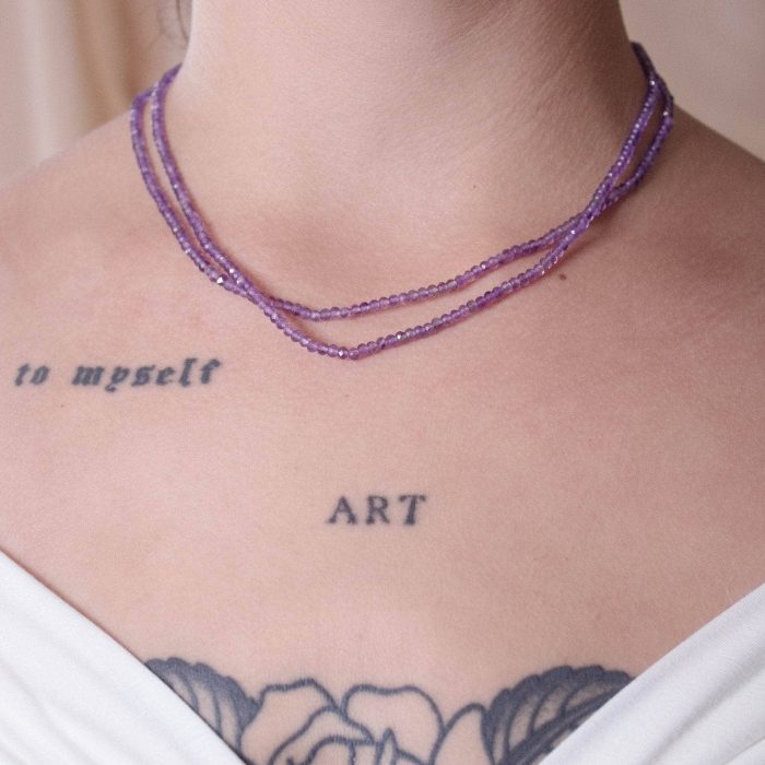 Amethyst Single or Double Strand Bead Necklace - Image 4