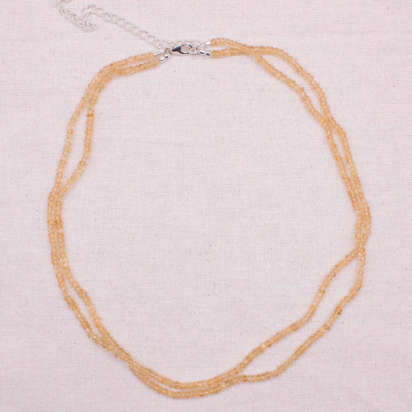 TR-SD241-CIT-2 Citrine Single or Double Strand Bead Necklace - Image 6