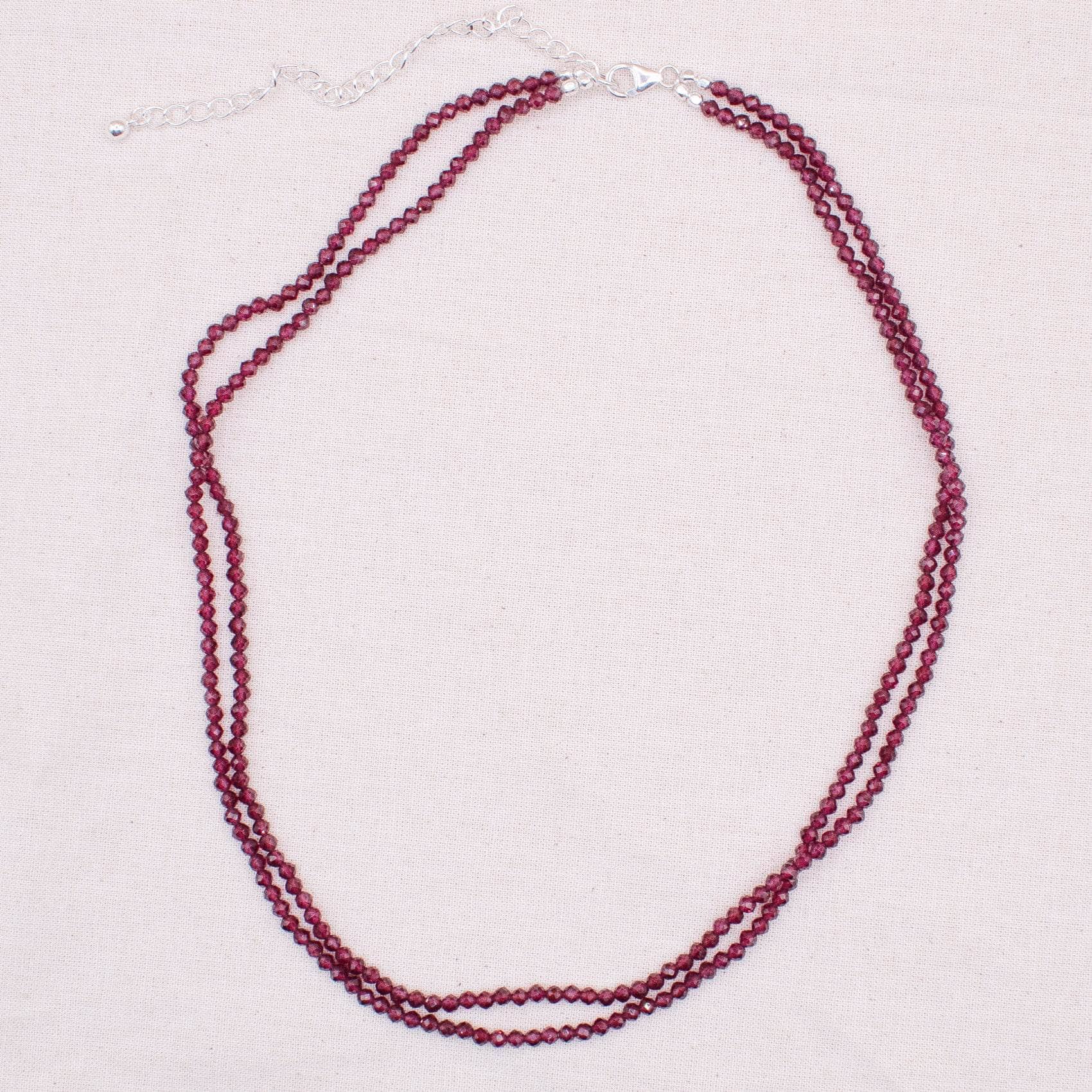 TR-SD241-GAR-1 Garnet Single or Double Strand Bead Necklace - Image 6