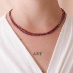 Garnet Single or Double Strand Bead Necklace - Image 4