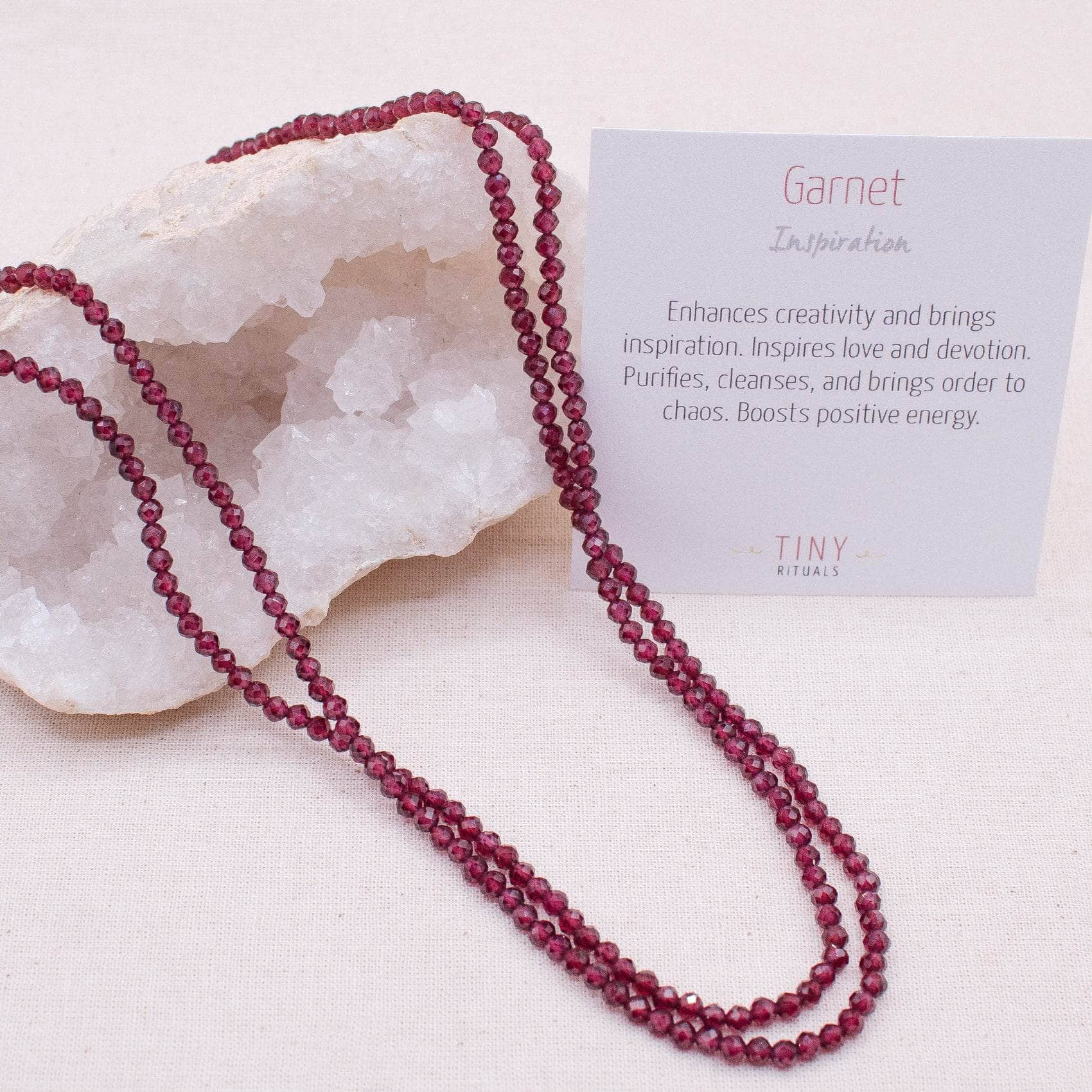 TR-SD241-GAR-2 Garnet Single or Double Strand Bead Necklace - Image 5