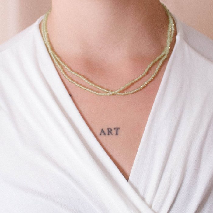 Peridot Single or Double Strand Bead Necklace - Image 4