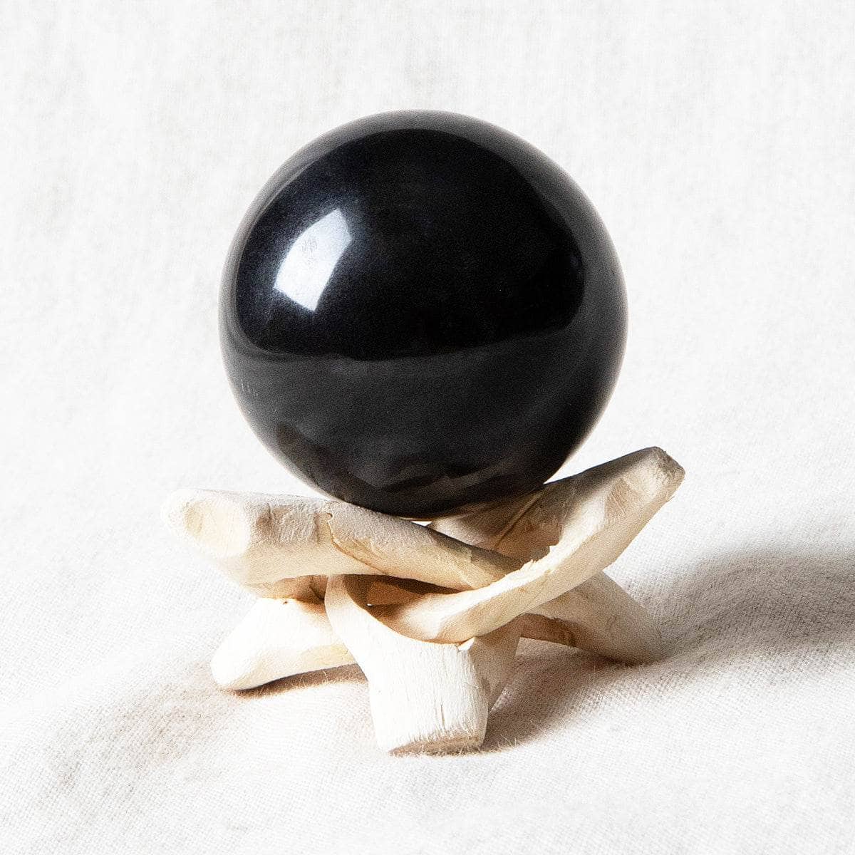 TR-SM05-2 Black Obsidian Sphere with Tripod - Image 1