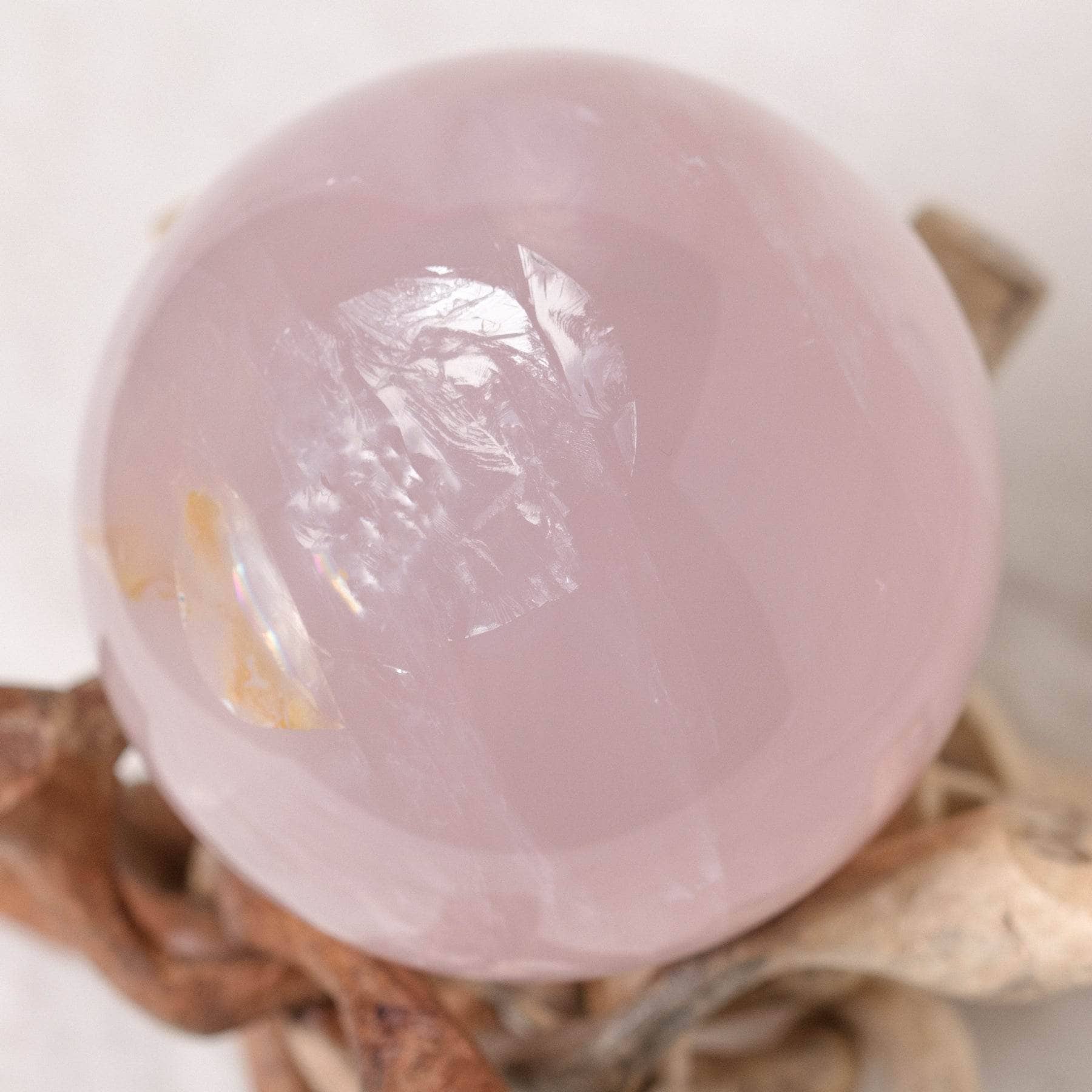 TR-SPHERE-RQZ-MI-1-1 Rose Quartz Sphere - Large - AAA Premium Quality - 1 of a Kind - Image 4