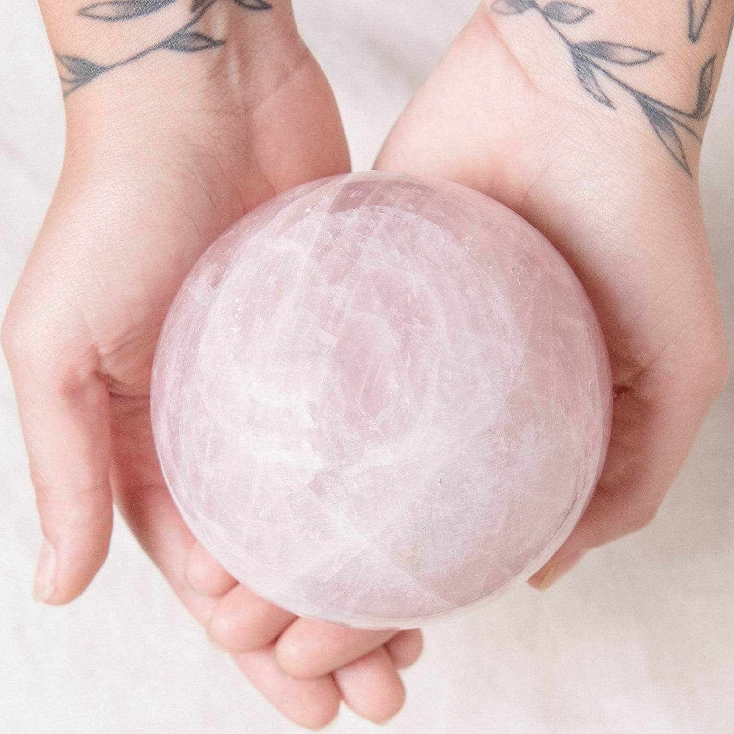 TR-SPHERE-RQZ-MI-2-3 Rose Quartz Sphere - Large - AAA Premium Quality - 1 of a Kind - Image 5