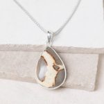 Rare Septarian Rhyolite Teardrop Pendant Necklace - Image 2