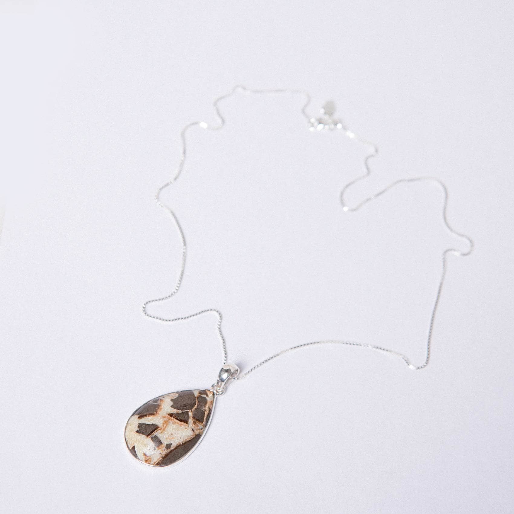 TR-SPR-1-49-RJ-1 Rare Septarian Rhyolite Teardrop Pendant Necklace - Image 12