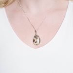 Rare Septarian Rhyolite Teardrop Pendant Necklace - Image 9