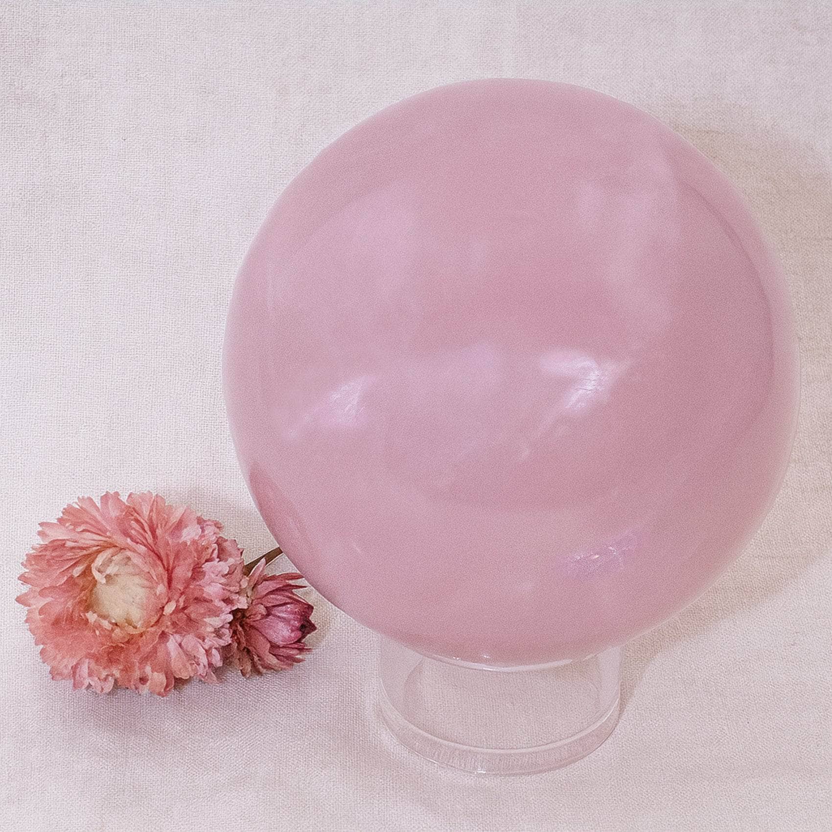 TR-Sphere-RQ2-MI-4 Rose Quartz Sphere - Large - AAA Premium Quality - 1 of a Kind - Image 12