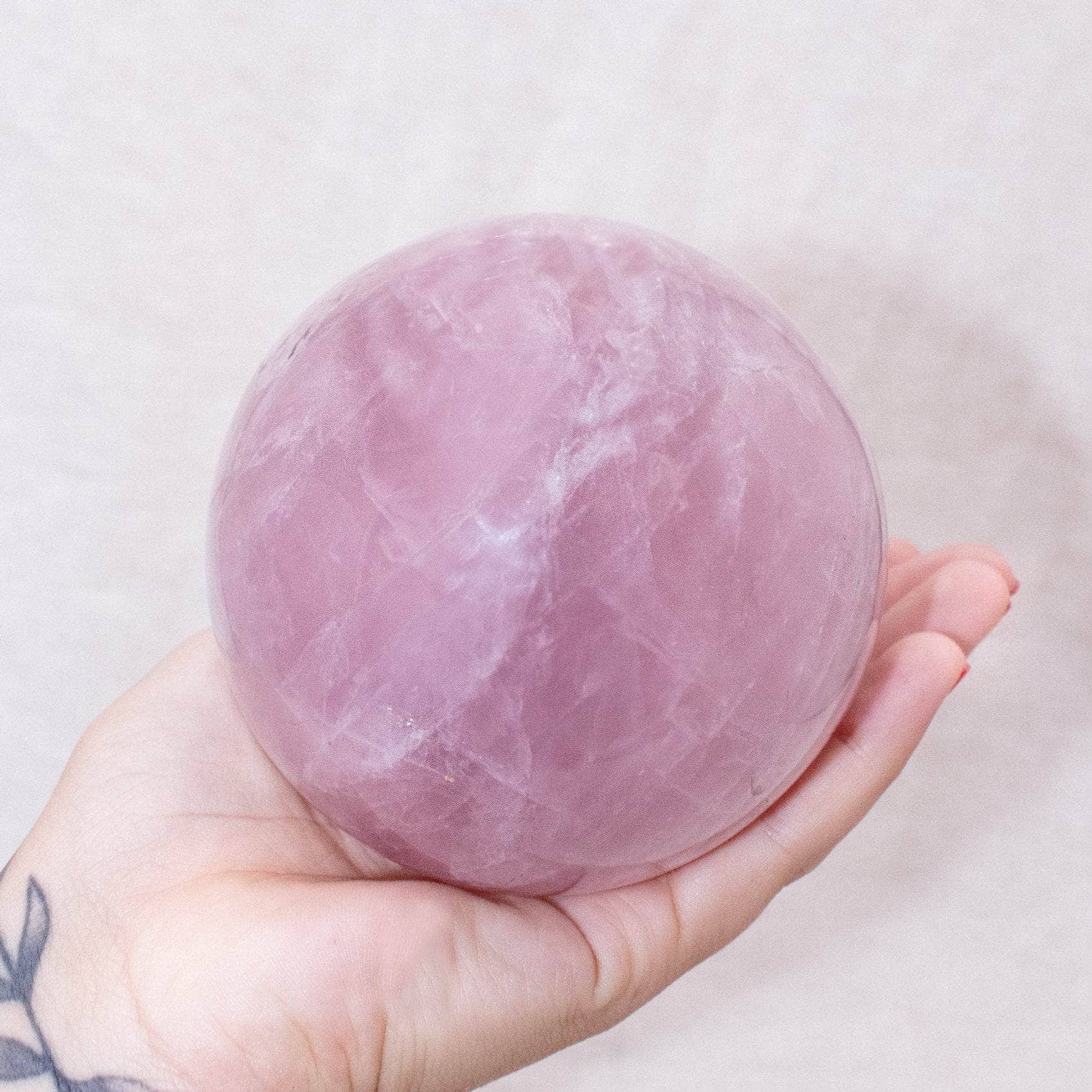 TR-Sphere-RQ2-MI-5-1 Rose Quartz Sphere - Large - AAA Premium Quality - 1 of a Kind - Image 16