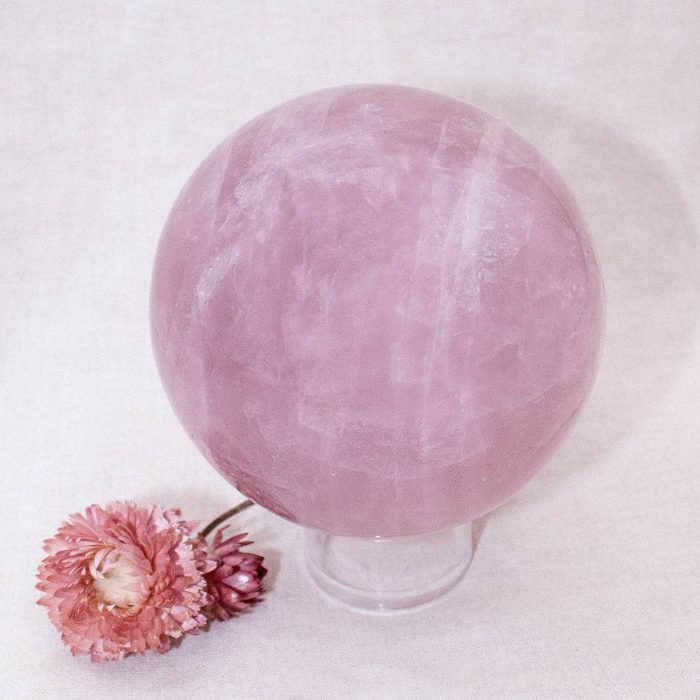 Rose Quartz Sphere - Large - AAA Premium Quality - 1 of a Kind - Image 15