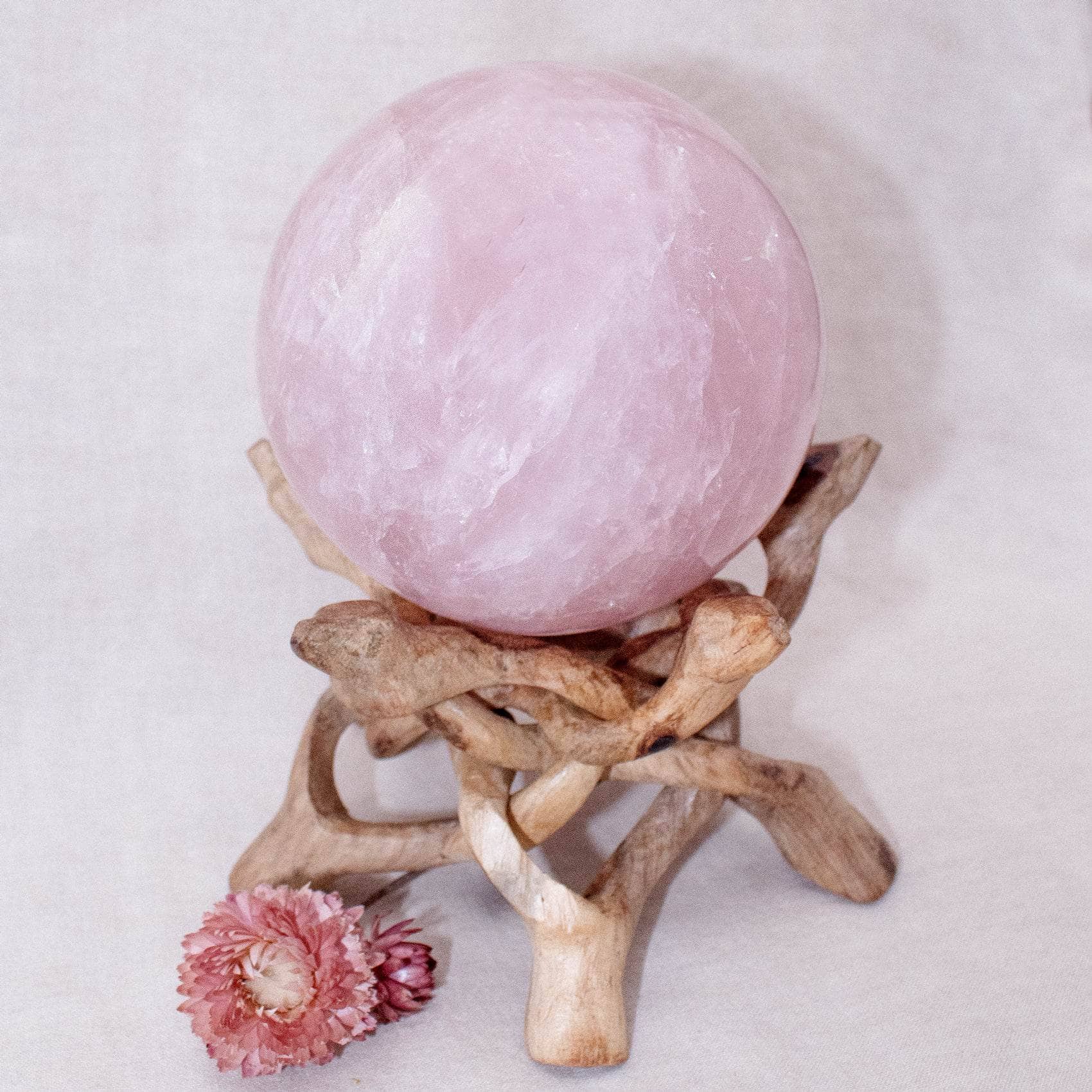 TR-Sphere-RQ2-MI-7-1 Rose Quartz Sphere - Large - AAA Premium Quality - 1 of a Kind - Image 21