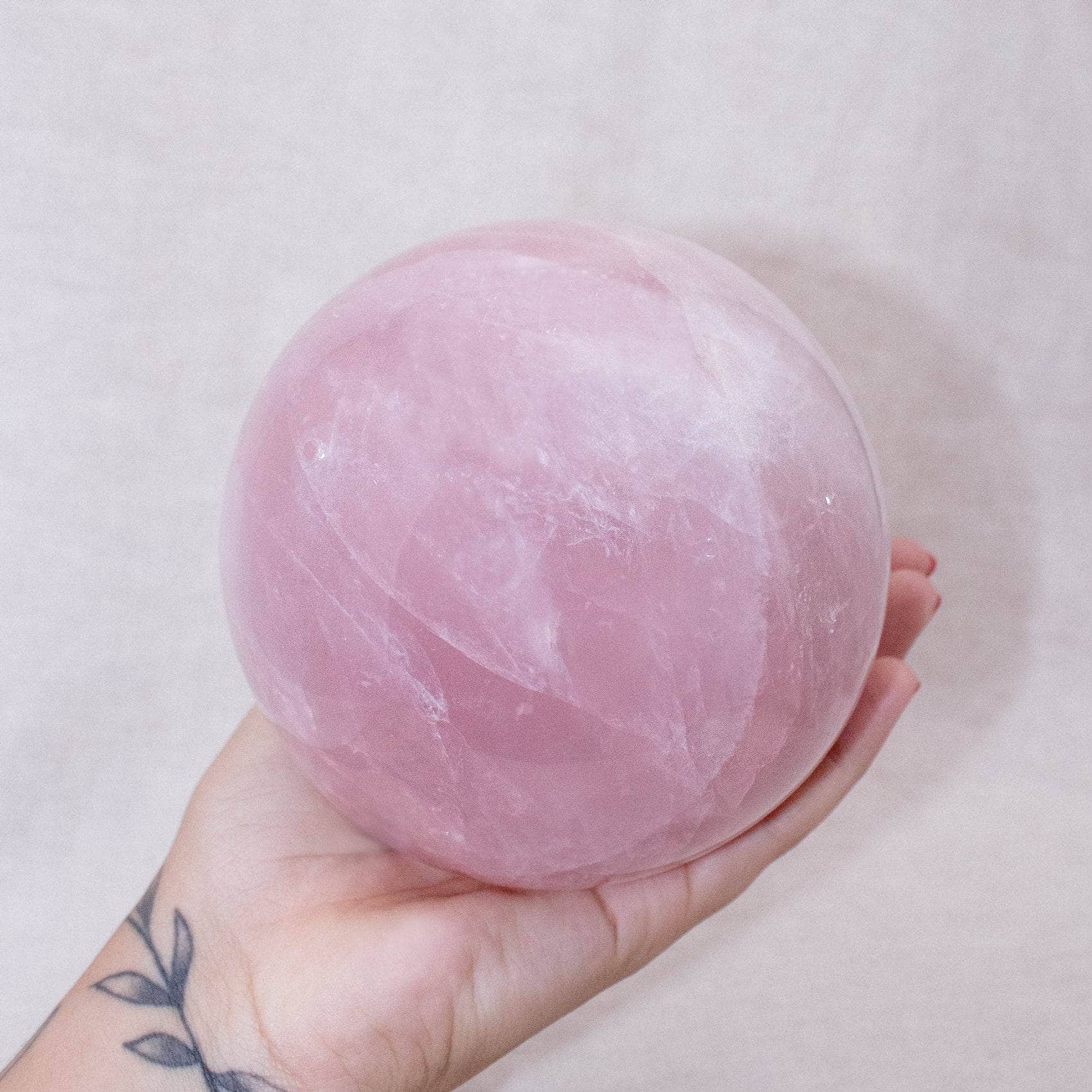 TR-Sphere-RQ2-MI-8-2 Rose Quartz Sphere - Large - AAA Premium Quality - 1 of a Kind - Image 25