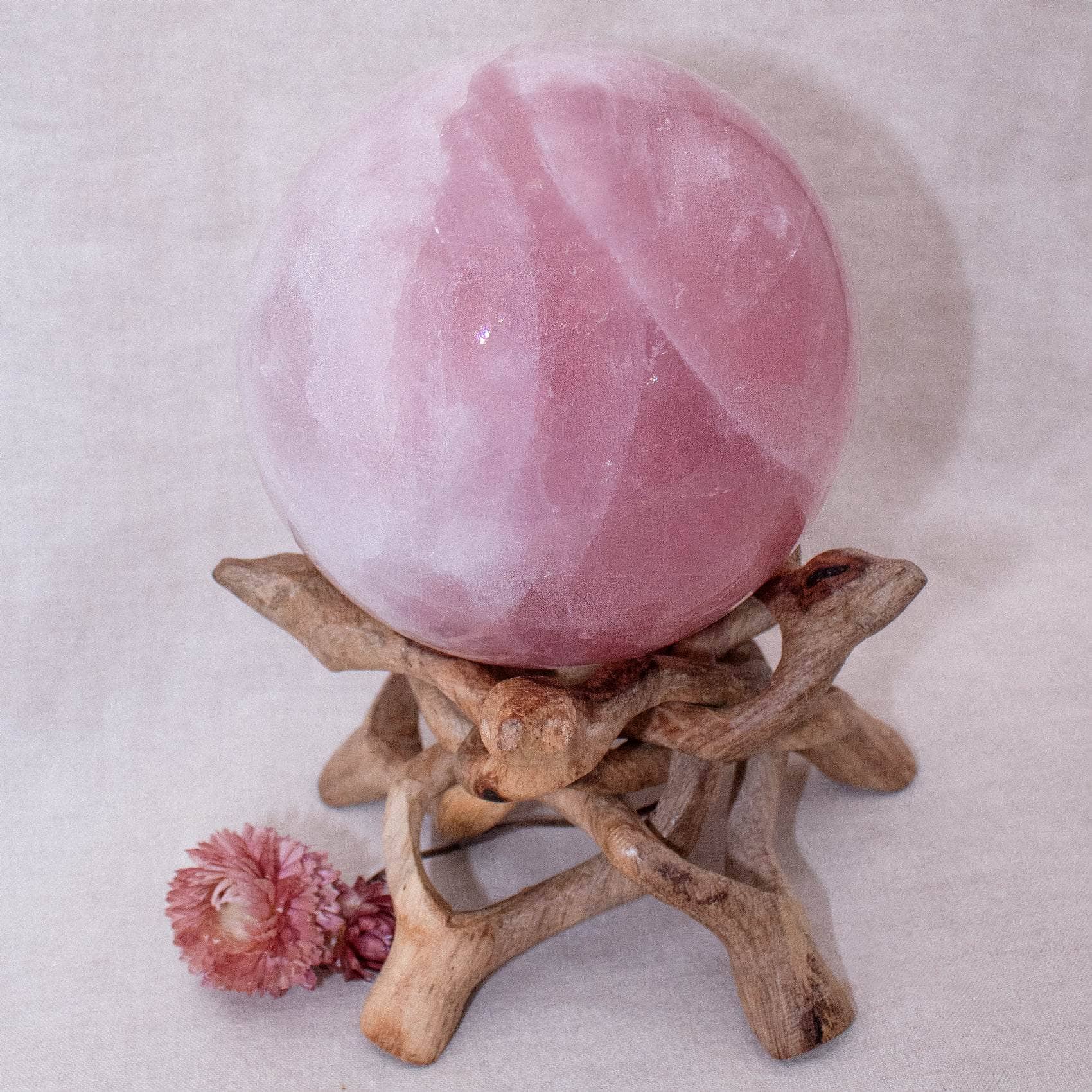 TR-Sphere-RQ2-MI-8 Rose Quartz Sphere - Large - AAA Premium Quality - 1 of a Kind - Image 24