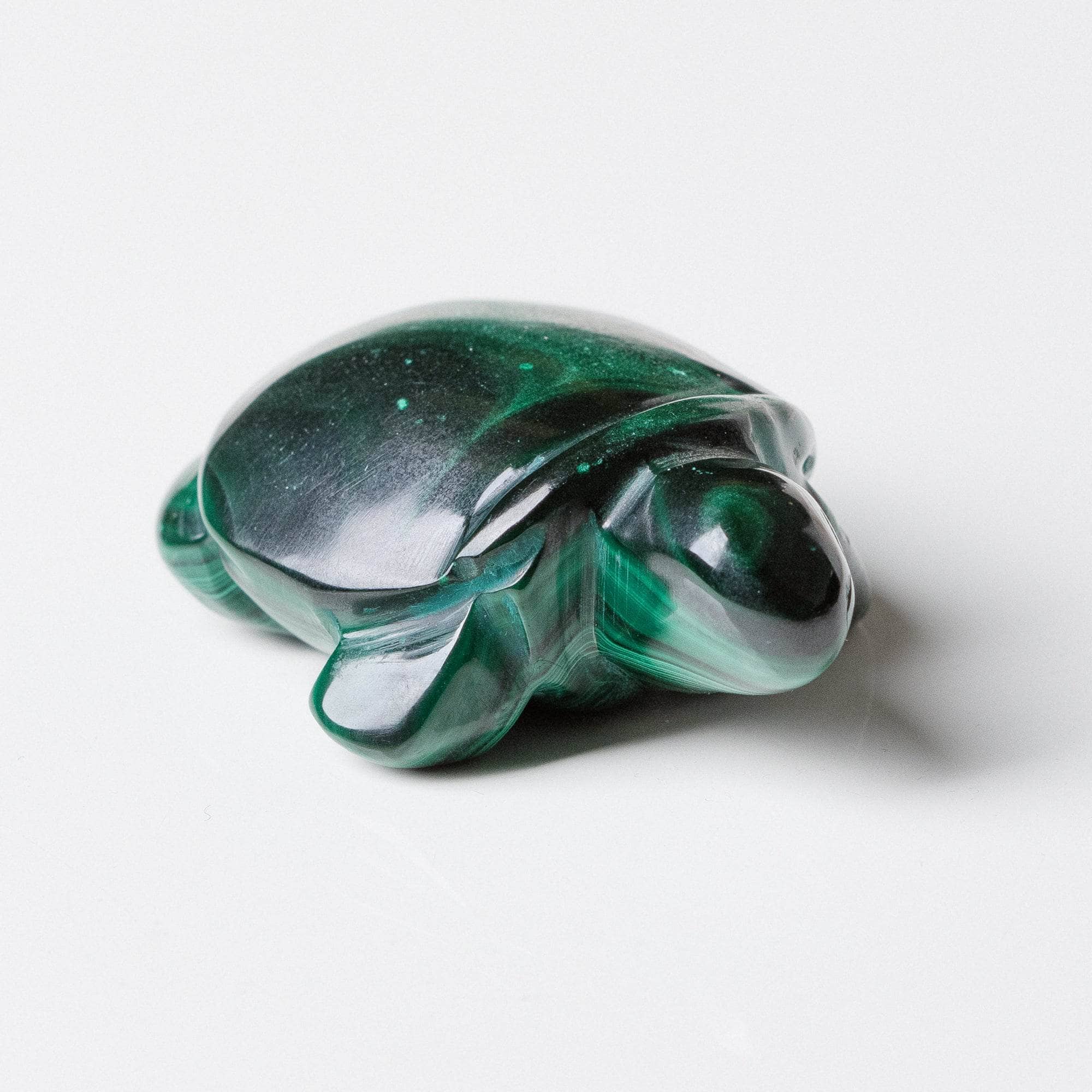 TR-turt-mal-QE-5 Genuine Malachite Turtles- Hand Carved - 1 of a Kind - Image 24