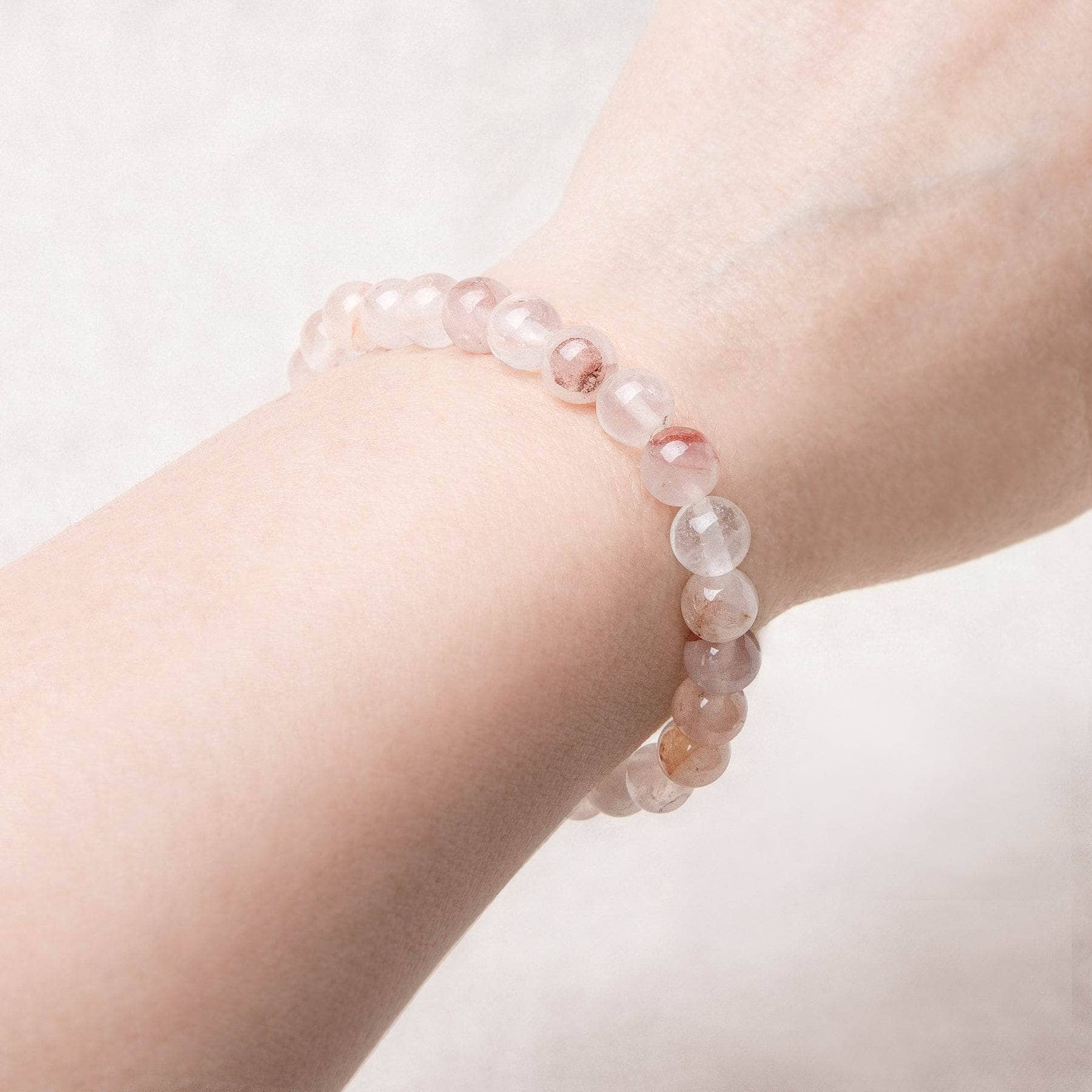 TR Hematoid Red Tangerine Quartz Energy Bracelet - 6mm - Image 2