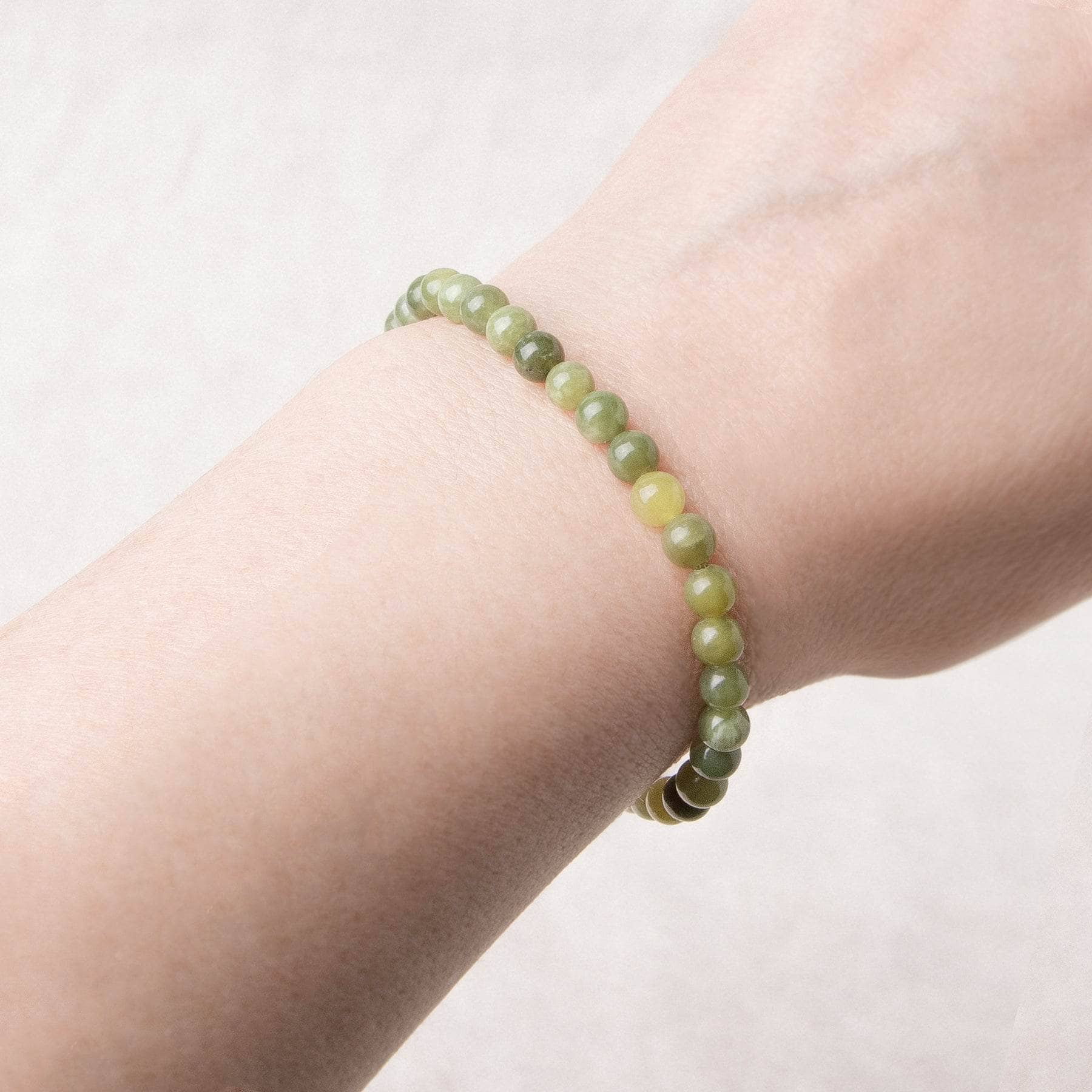 TR14-5 Green Nephrite Jade Energy Bracelet - Image 1