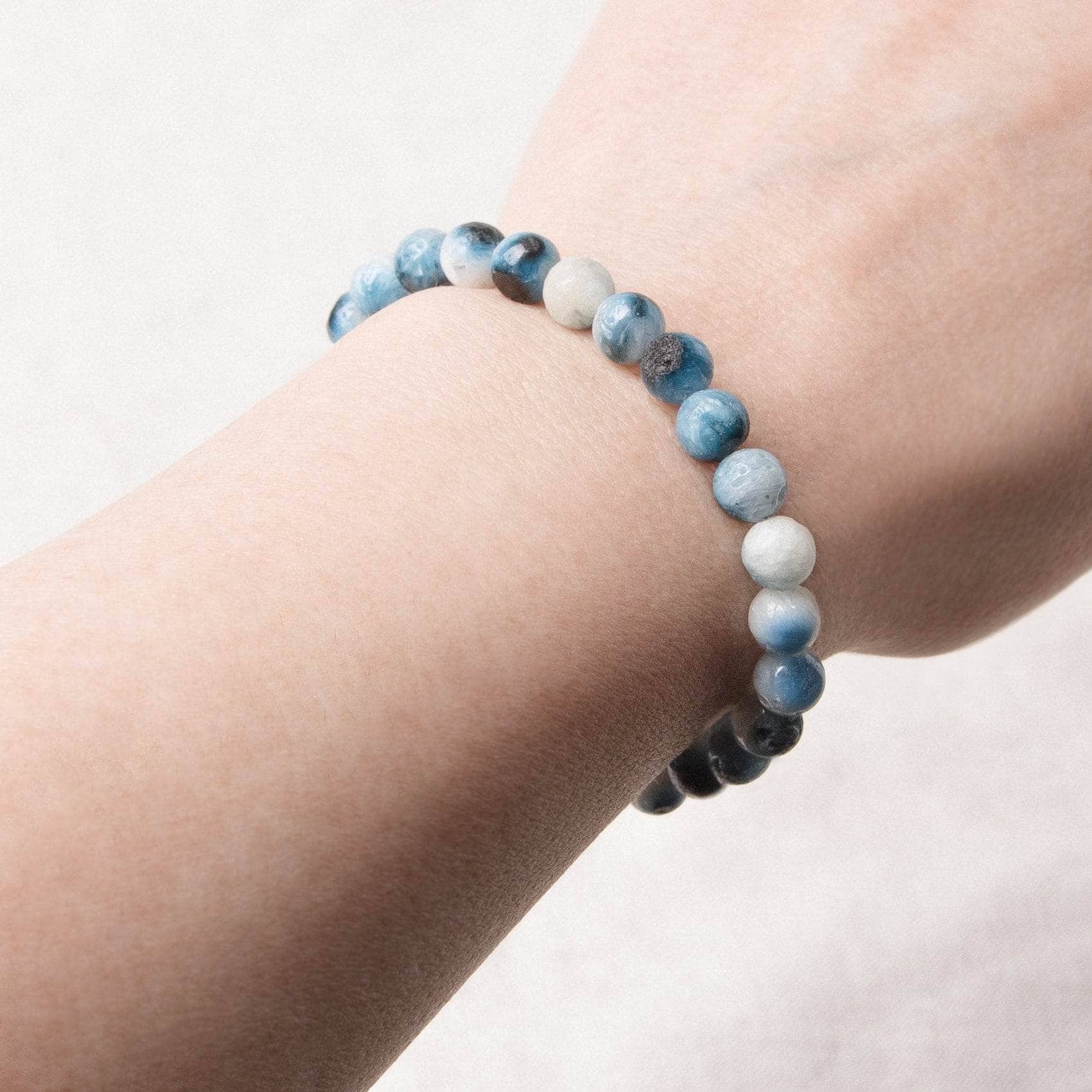 TR2 Rare Blue Ice Glacierite Energy Bracelet - 6mm - Image 2