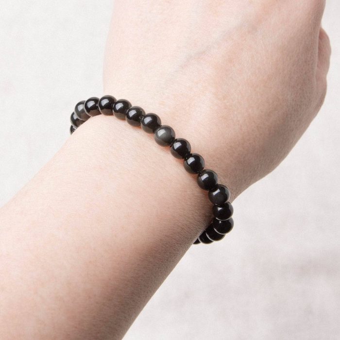 Natural Rainbow Eye Obsidian Energy Bracelet - 6mm - Image 2