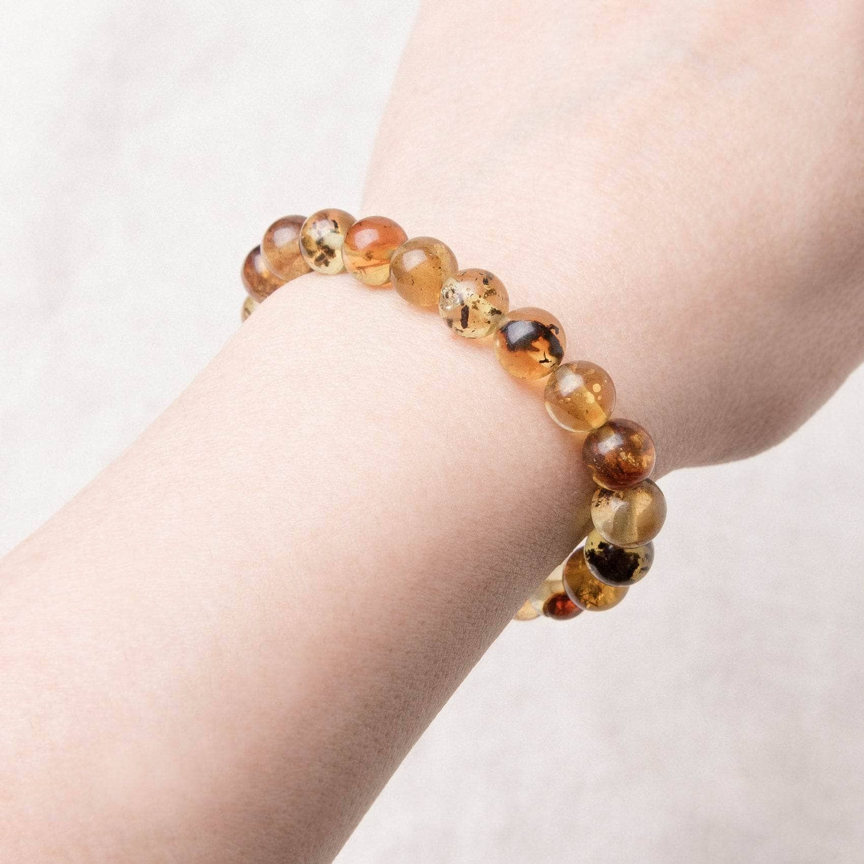 TR4-3 Genuine Amber Energy Bracelet - 8mm - Image 2
